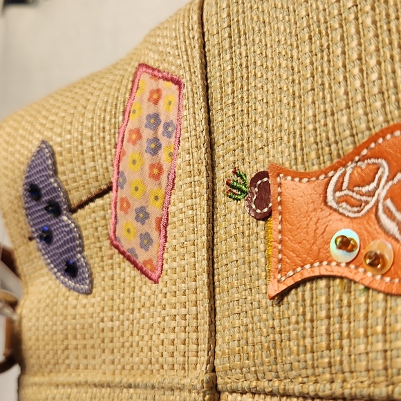 NWT beautifuk Strada beach themed purse detailed with cloth, sequins and beads - Picture 7 of 8